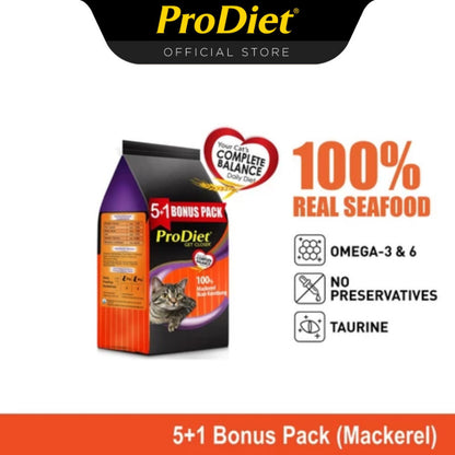 [Buy 5 Free 1 Bonus Pack] ProDiet Wet Cat Food (85g x 6)