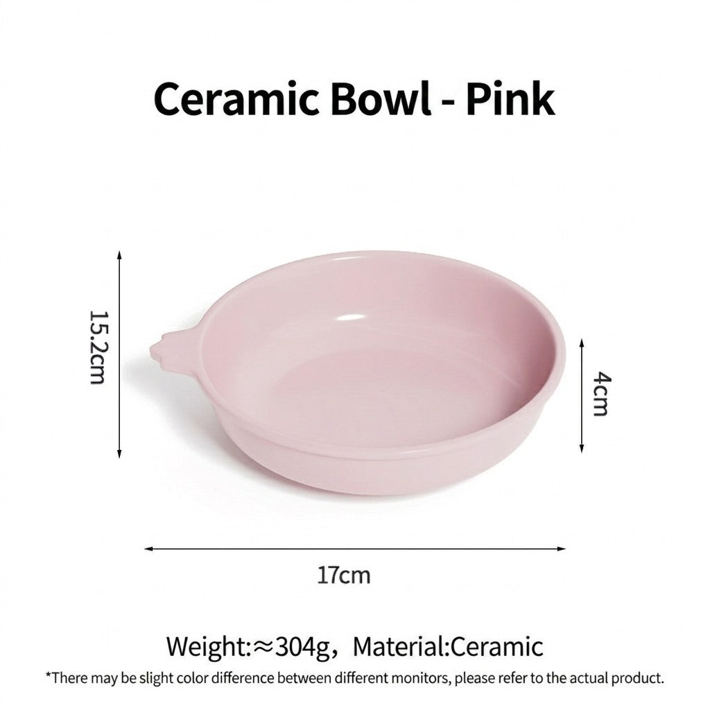 Bubble Elevated Ceramic Cat Bowl Double Bowl with Splash Guard Anti-Black Chin Neck Protection Pet Feeder