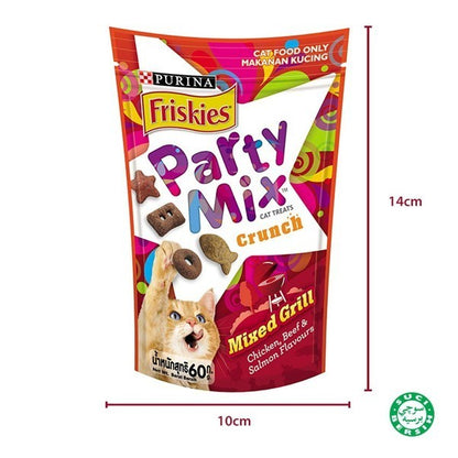 Friskies Party Mix Treat Dry Cat Snack (Classic/Mixed/Beach) 60G