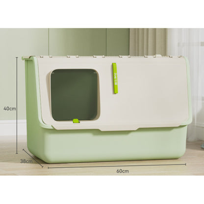 XXL Fully Enclosed Cat Litter Box Top Entry Large Space Odor Control Splash Proof Tandas Kucing