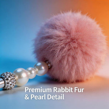 FUREVER365 TM-20 Fairy Wand Cat Teaser - Crystal Tube Handle Colorful Feather Tassel & Bell Toy