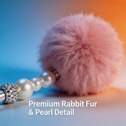FUREVER365 TM-20 Fairy Wand Cat Teaser - Crystal Tube Handle Colorful Feather Tassel & Bell Toy