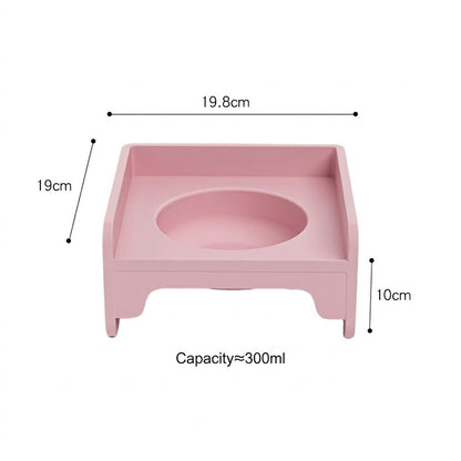 Splicable Elevated Cat Bowl Ceramic Anti-Black Chin Neck Protection Dog Food Water Bowl Mangkuk Kucing