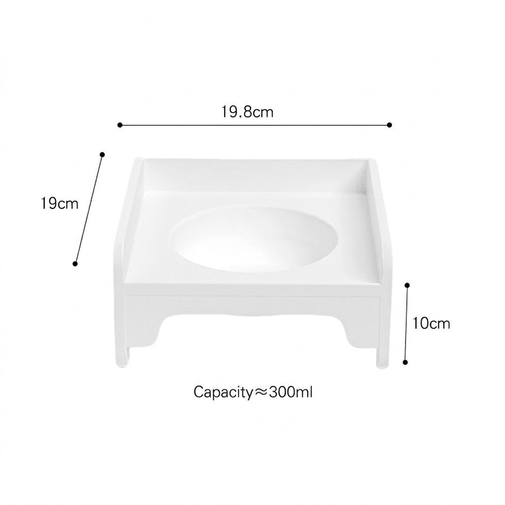 Splicable Elevated Cat Bowl Ceramic Anti-Black Chin Neck Protection Dog Food Water Bowl Mangkuk Kucing