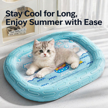 Ice Silk Cooling Pet Bed Cat Dog Summer Sofa Mat Latex Breathable Cooling Pad Katil Kucing Sejuk