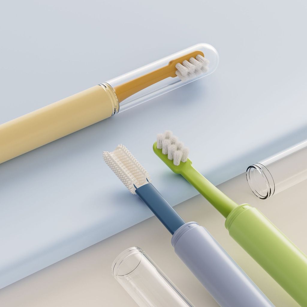 DONE 2-in-1 Pet Dual-Head Toothbrush Silicone Soft Bristle Dog Cat Dental Care Kit Plaque Tartar Remover