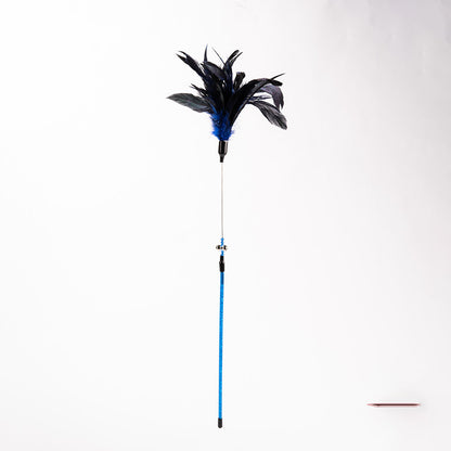 FUREVER365 YM-04 Long Feather Cat Teaser - Extra Long High-Elasticity Steel Wire Bouncing Wand Toy