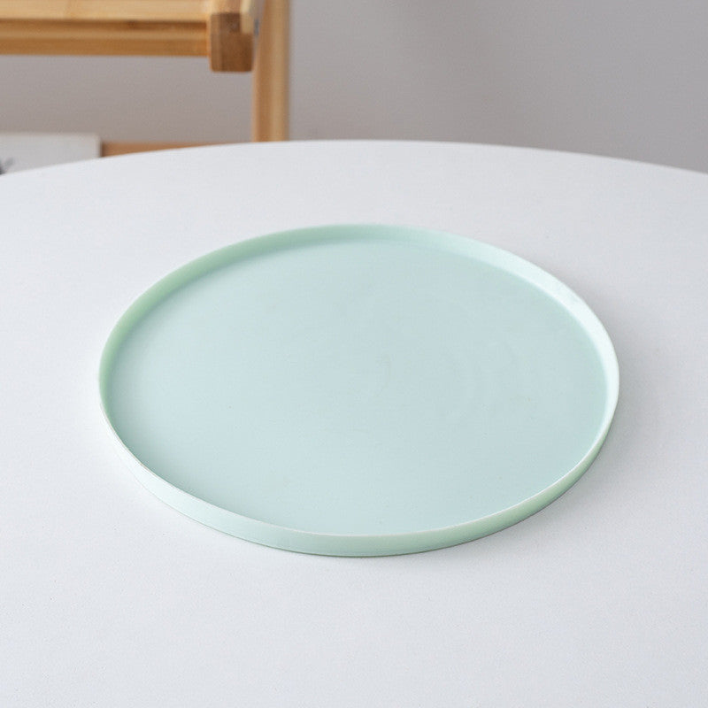 Round Silicone Pet Placemat Waterproof Anti-Slip Food Bowl Mat Leak-Proof Easy Clean Alas Makan Kucing