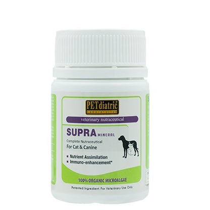 Supra Mineral Complete Nutraceutical for Dogs and Cats. 30 Tablets - Multivitamins complete - Omega 3 & 6, Zinc, Lysine