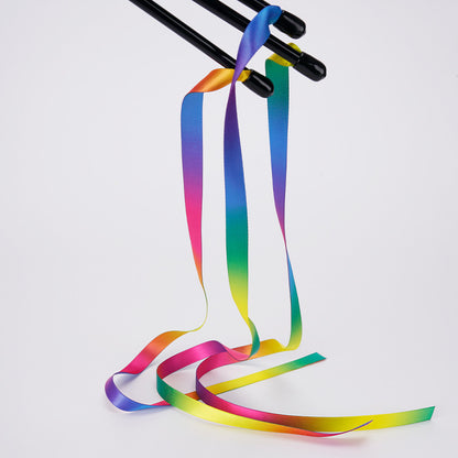 FUREVER365 TM-33 Minimalist Ribbon Cat Teaser - Lightweight PVC Wand Soft Fluttering Interaction Toy