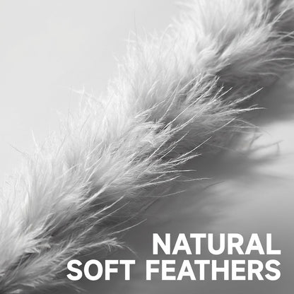 FUREVER365 TM-26 Turkey Feather Cat Teaser-Durable PVC Wand High-Elasticity Steel Wire Bouncing Toy