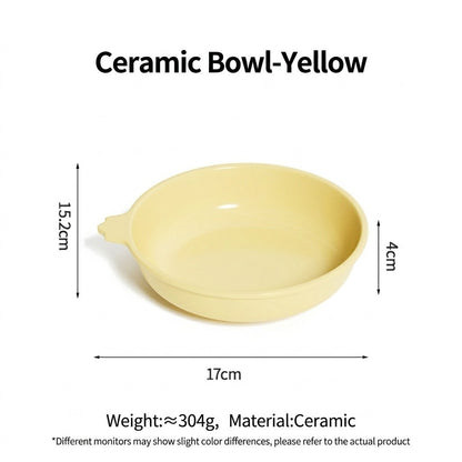 Bubble Elevated Ceramic Cat Bowl Double Bowl with Splash Guard Anti-Black Chin Neck Protection Pet Feeder