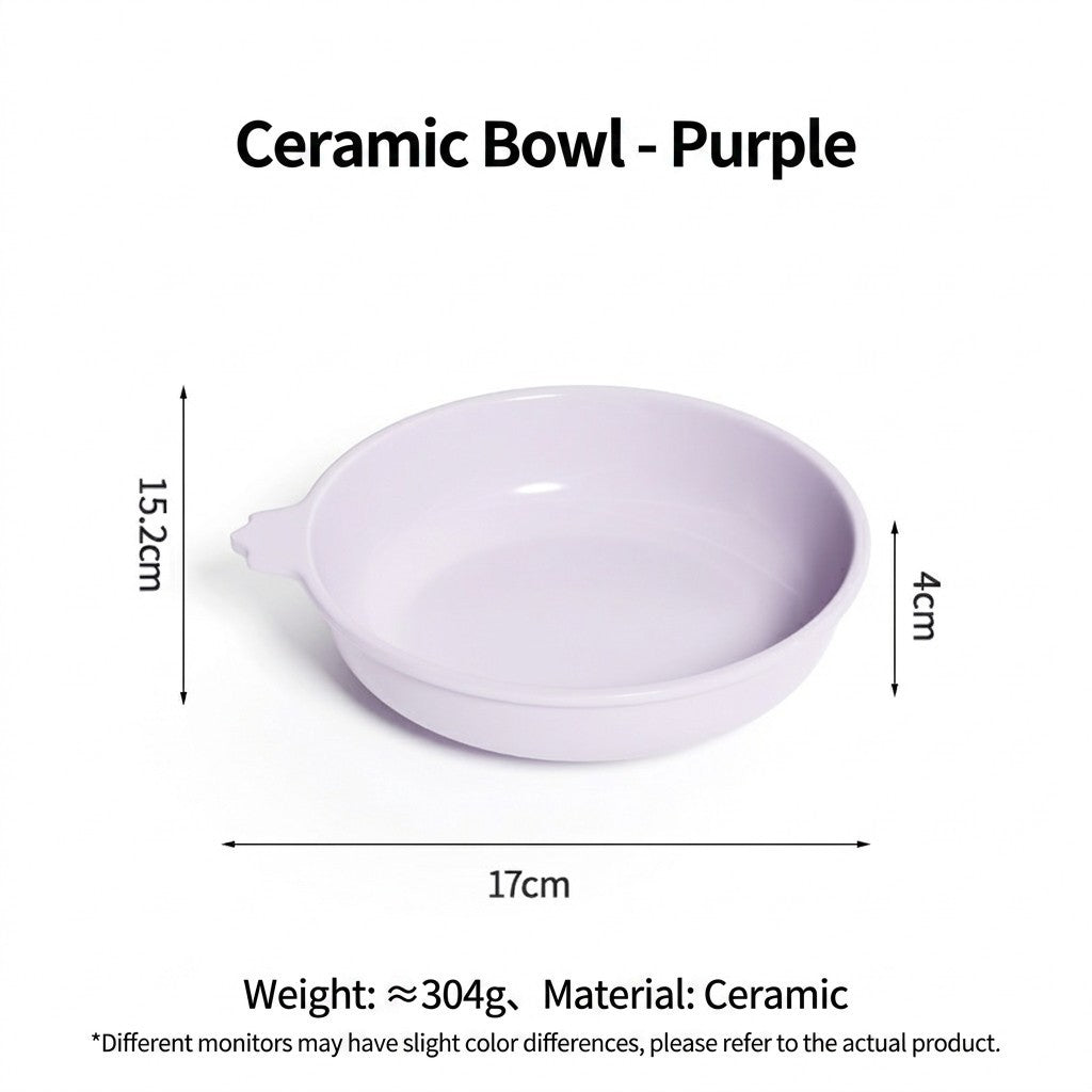 Bubble Elevated Ceramic Cat Bowl Double Bowl with Splash Guard Anti-Black Chin Neck Protection Pet Feeder