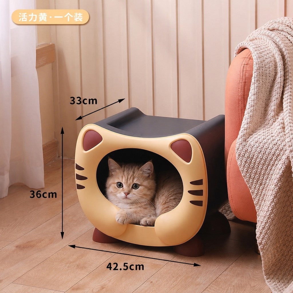 Stackable Cat Nest Bed Multi-purpose Pet Storage Box Organizer Large Capacity Cat House Katil Kucing