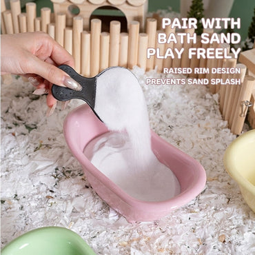 Ceramic Hamster Bathtub Sand Bath Basin Anti-Bite Toilet Litter Box for Golden Hamster Small Pet Toy