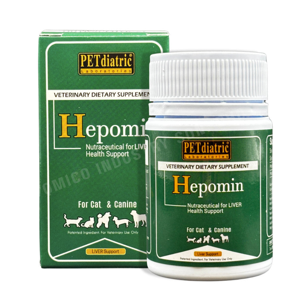 Hepomin Nutraceutical For Liver Health Support & Protect for Dogs and Cats. 60 Tablets