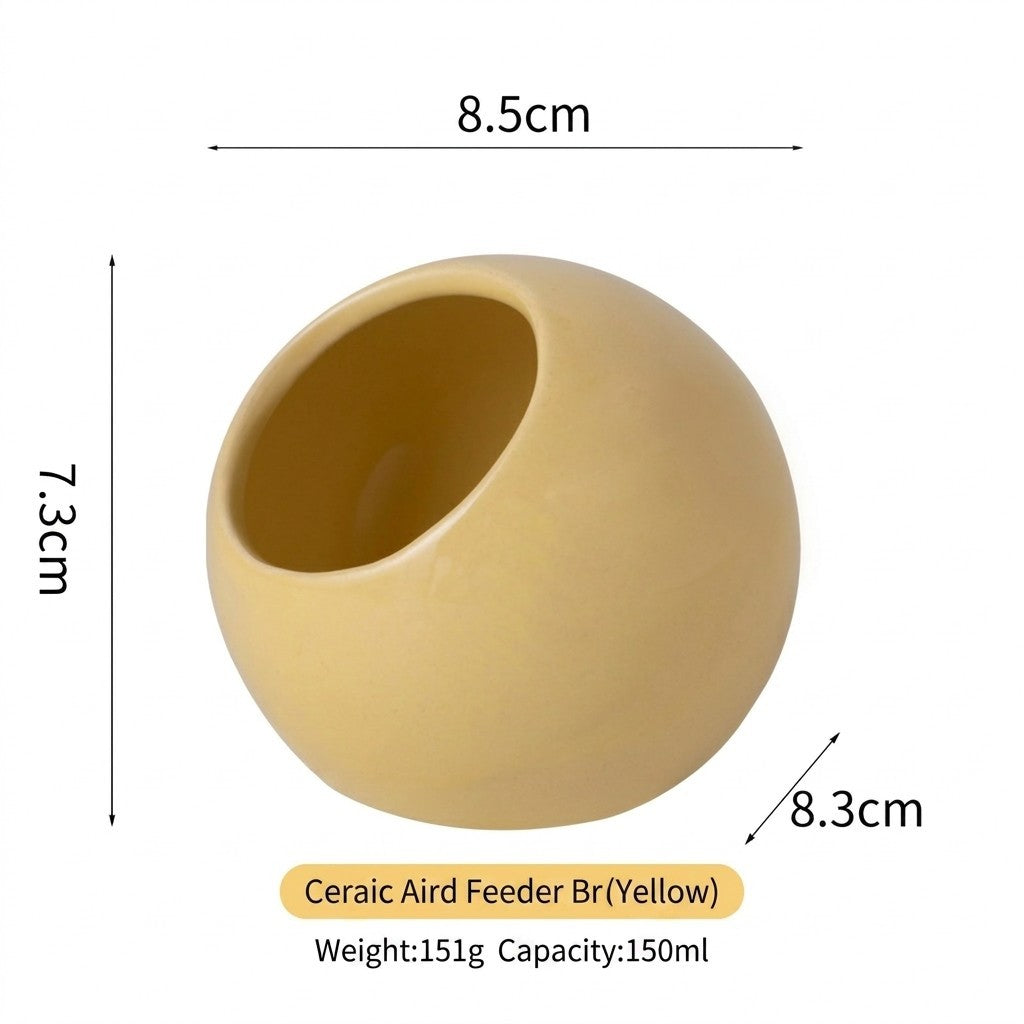 Ceramic Bird Feeder Anti-Bite Parrot Food Water Bowl Anti-Spill Budgie Feeder Basin Bekas Makan Burung