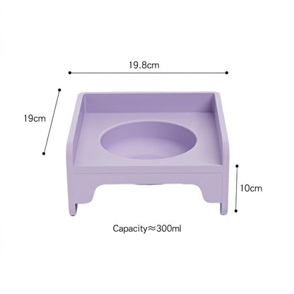 Splicable Elevated Cat Bowl Ceramic Anti-Black Chin Neck Protection Dog Food Water Bowl Mangkuk Kucing