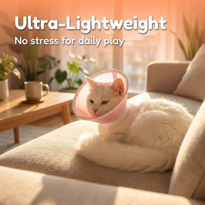 DONE Reflective Elizabeth Collar Cat Dog Anti Lick Biting Recovery Pet Cone Soft Neck Collar Pelindung Leher