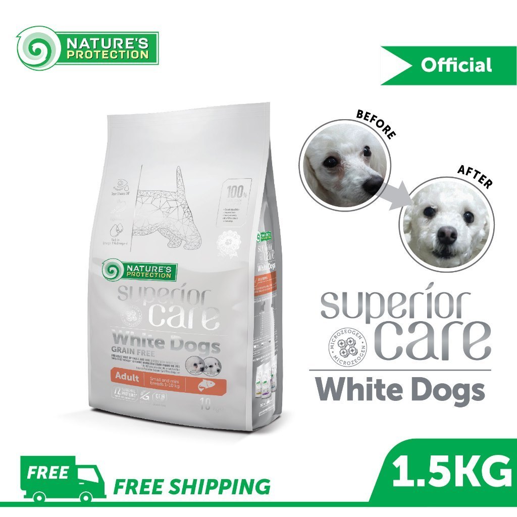 Nature's Protection Superior Care 1.5kg Dry Dog Food (Red Coat/ White Dog/ Salmon/ Lamb/ Herring/ Hypoallergenic)