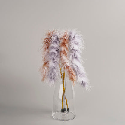 FUREVER365 TM-26 Turkey Feather Cat Teaser-Durable PVC Wand High-Elasticity Steel Wire Bouncing Toy