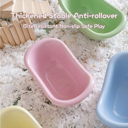 Ceramic Hamster Bathtub Sand Bath Basin Anti-Bite Toilet Litter Box for Golden Hamster Small Pet Toy