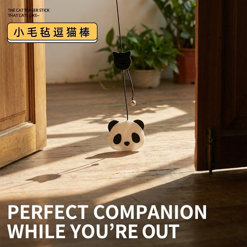 FUREVER365 SJ-01 Hanging Doorway Cat Toy - Self-Playing Felt Spider & Monster with Elastic Bouncing Cord