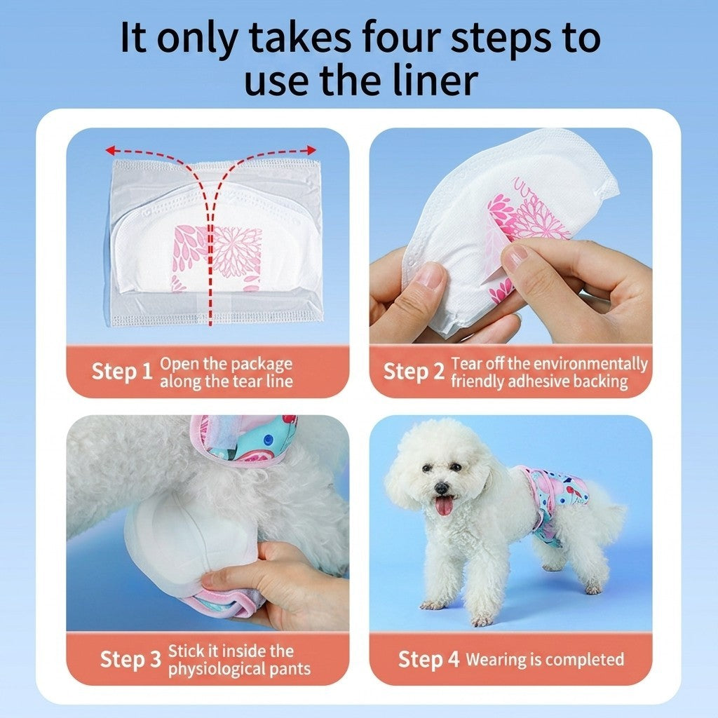 FUREVER365 30pcs KIMPETS Pet Physiological Pad Dog Menstrual Pad Cat Sanitary Liner Leakproof