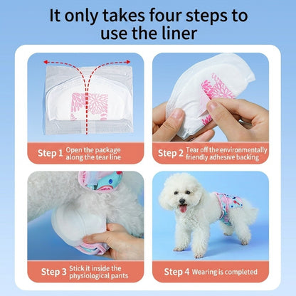 FUREVER365 30pcs KIMPETS Pet Physiological Pad Dog Menstrual Pad Cat Sanitary Liner Leakproof