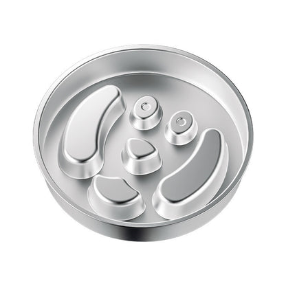 [READY STOCK] Stainless Steel Slow Feeder Bowl for Dog Cat Anti-Choking Healthy Diet Pet Food Basin