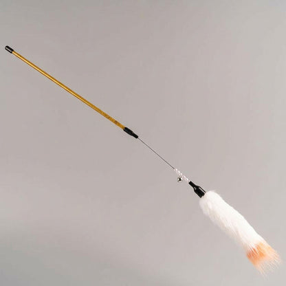 FUREVER365 TM-01 Colorful Rabbit Fur Teaser - High-Elasticity Steel Wire Squeaky Bell Cat Wand Toy