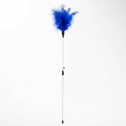FUREVER365 YM-03 Feather Cat Teaser - High-Elasticity Steel Wire Bite-Resistant Interactive Wand Toy