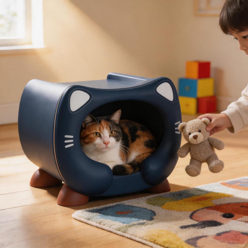 Stackable Cat Nest Bed Multi-purpose Pet Storage Box Organizer Large Capacity Cat House Katil Kucing