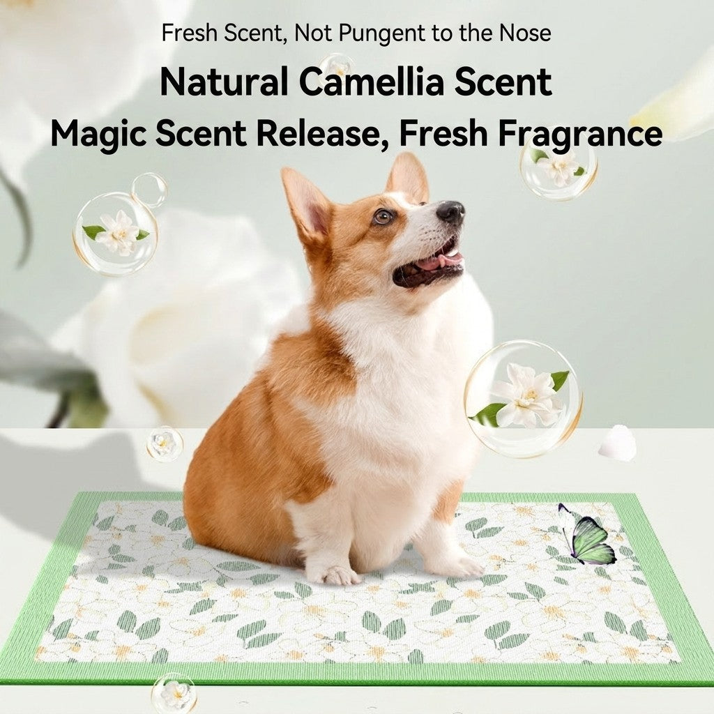 Thickened Pet Pee Pad Camellia Scented Charcoal Deodorizing Training Pad Dog Diaper Alas Kencing Anjing
