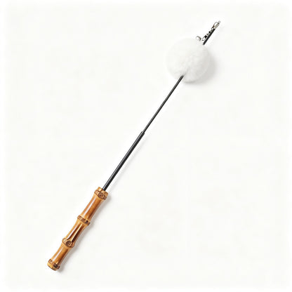 FUREVER365 TM-52 Bamboo Joint Cat Teaser - Retractable Flexible Telescopic Wand Rabbit Velvet Toy