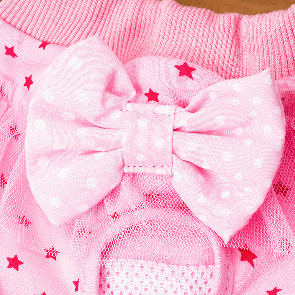 Sweet Bow Female Dog Physiological Pants Breathable Cotton Puppy Period Safety Underwear Seluar Kucing