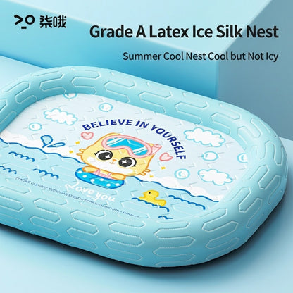 Ice Silk Cooling Pet Bed Cat Dog Summer Sofa Mat Latex Breathable Cooling Pad Katil Kucing Sejuk