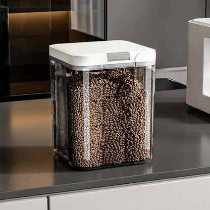 Transparent Airtight Pet Food Storage Container Moisture Proof Sealing Bucket for Cat Dog Food 2.9L-15L