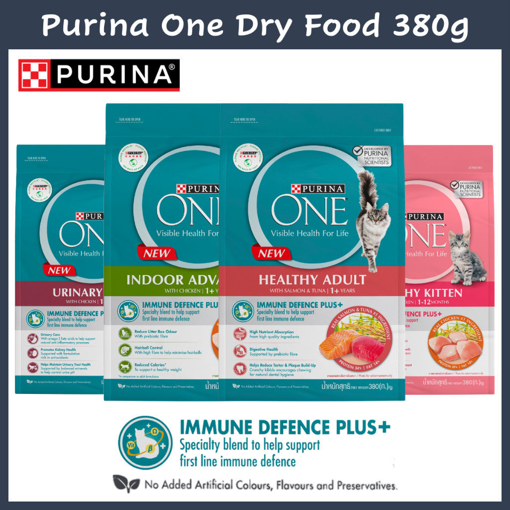 Purina One Cat Dry Food 380g Premium Adult Kitten Indoor Urinary Care Makanan Kering Kucing 猫粮干粮
