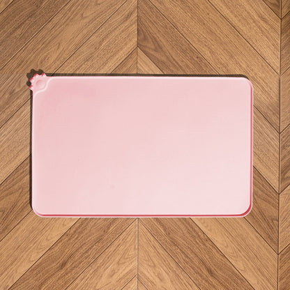 Silicone Pet Placemat Large Waterproof Anti-Slip Food Bowl Mat Leak-Proof Easy Clean Alas Makan Kucing