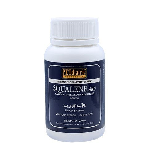 Squalene AKG - Skin Vitamin with Natural AntiOxidant-Isoprenoid for Dogs and Cats. 500mg - Skin REPAIR