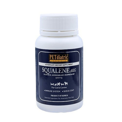 Squalene AKG - Skin Vitamin with Natural AntiOxidant-Isoprenoid for Dogs and Cats. 500mg - Skin REPAIR