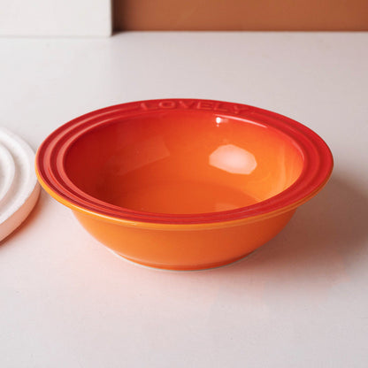 French Style Gradient Ceramic Cat Bowl Aesthetic Acrylic Elevated Stand Anti-Black Chin UFO Pet Plate