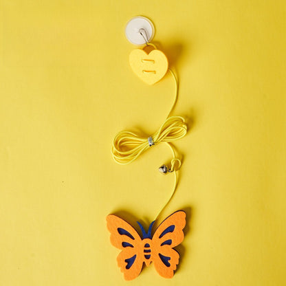 FUREVER365 SJ-01 Hanging Doorway Cat Toy - Self-Playing Felt Spider & Monster with Elastic Bouncing Cord