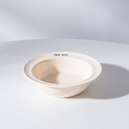 Korean Style Elevated Ceramic Pet Bowl Anti-Black Chin Neck Protection Cat Dog Food Water UFO Bowl