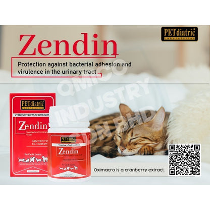 Zendin® Nutraceutical For Urinary Health for Dogs and Cats. 60 tablets (Flutd/FIC) Improves bladder health