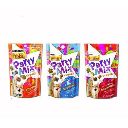 Friskies Party Mix Treat Dry Cat Snack (Classic/Mixed/Beach) 60G