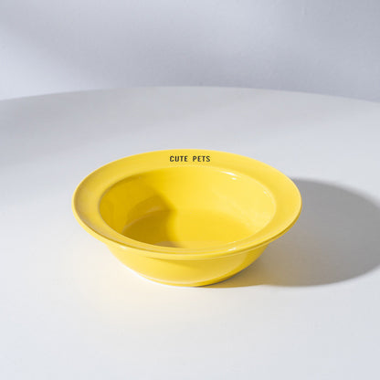 Korean Style Elevated Ceramic Pet Bowl Anti-Black Chin Neck Protection Cat Dog Food Water UFO Bowl