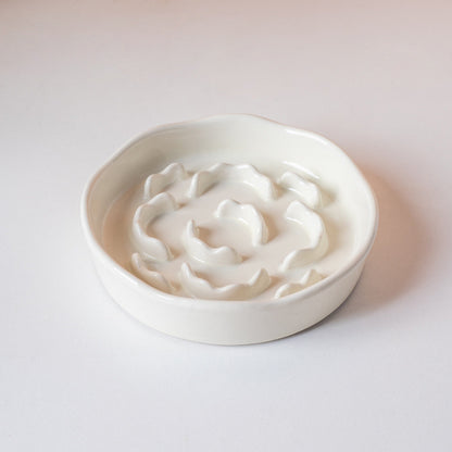 Ceramic Slow Feeder Cat Bowl Anti-Choke Dog Bowl Neck Protection Anti-Vomiting Elevated Pet Bowl