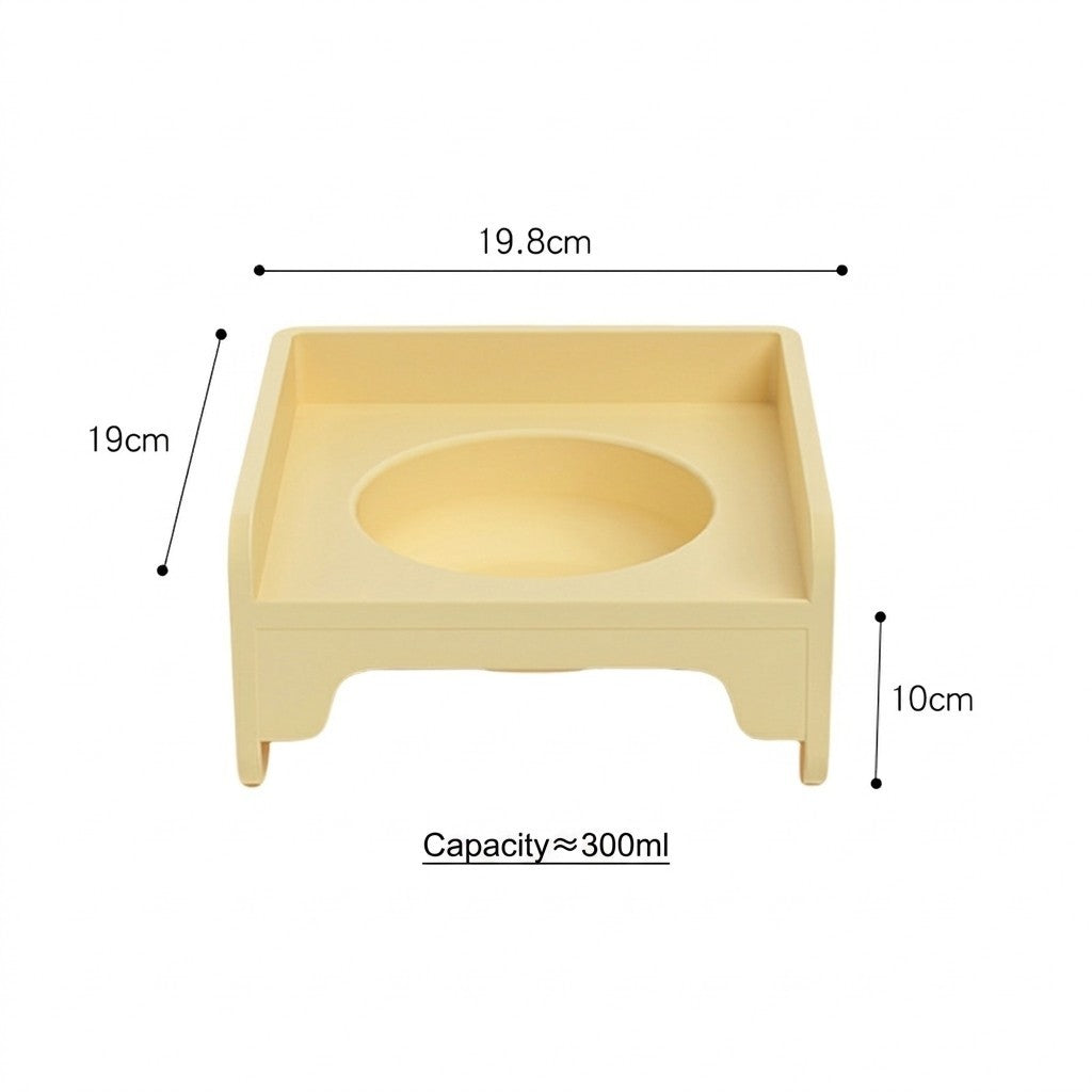 Splicable Elevated Cat Bowl Ceramic Anti-Black Chin Neck Protection Dog Food Water Bowl Mangkuk Kucing